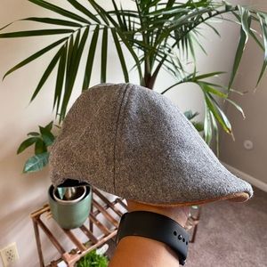 Boston Scally Company Flat Gray Brown Suede Brim Cap Size S